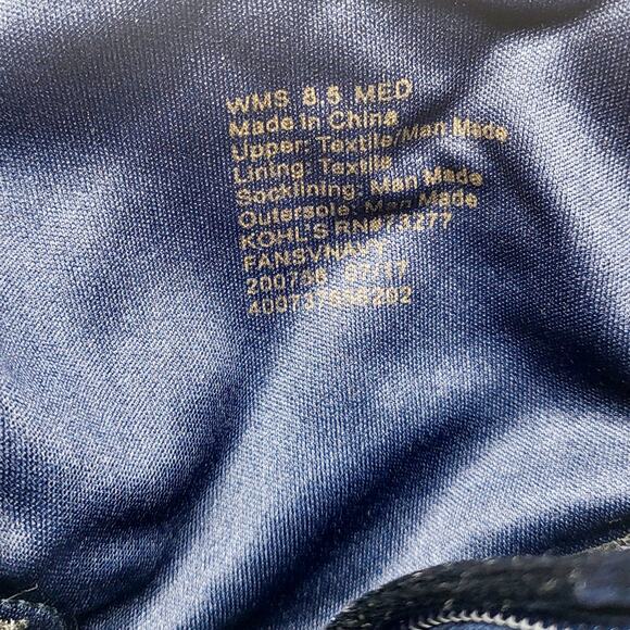 Y2K Candie's FANSV Navy Blue Faux Suede Chunky Heel Ankle Boots Women's Size 8.5 - Picture 7 of 11